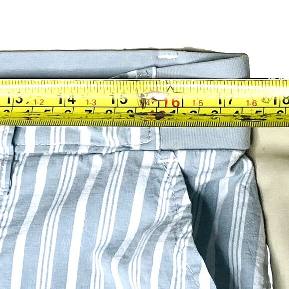 Lee Denim Jean Skirt Skort Stripe Gray White 14 M - Picture 7 of 12